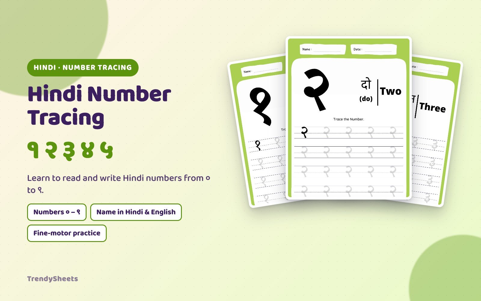 Hindi Number Tracing